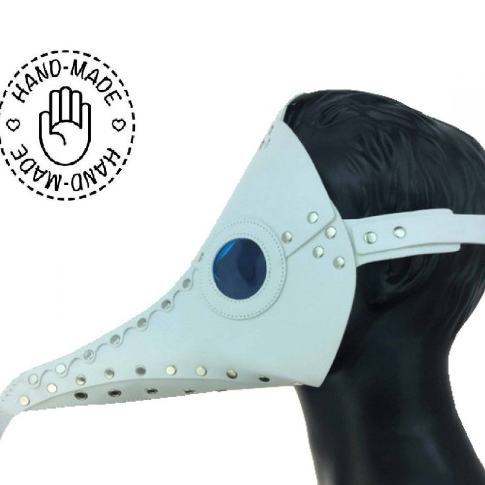 Plague Dr. Steampunk Masquerade Raven Leather Mask